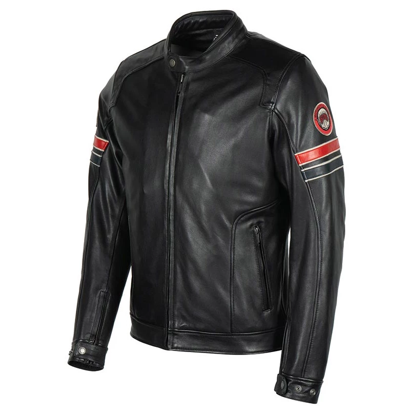 Giacca Pelle Helstons Elron Rag Nero 1 Giacca Pelle Helstons Elron Rag Nero