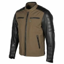 Tessuto Giacca Helstons Cruiser Kaki Marrone