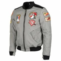 Tessuto Giacca Helstons Lynx Argento