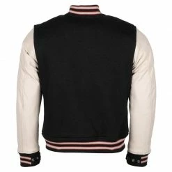 Giacca Pelle Donna Helstons University Nero Beige -Negozio di moto Helstons 2021077 retro