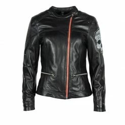 Giacca Pelle Donna Helstons Cher Soft Nero