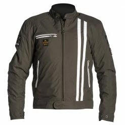 Tessuto Giacca Helstons Cobra Kaki Blanco