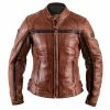 Pelle Giacca Donna Helstons Daytona Rag Marrone