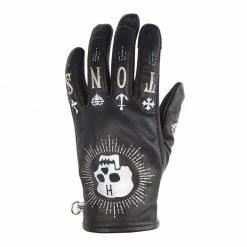Estivi Guanti Donna Helstons Grafic Skull Air Nero