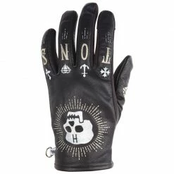 Invernali Guanti Donna Helstons Grafic Hiver Skull Nero