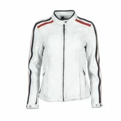 Giacca Pelle Donna Helstons Jade Bianco