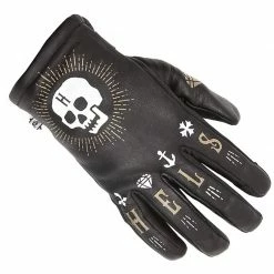 Invernali Guanti Helstons Kustom Skull Hiver Nero