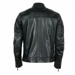 Giacca Pelle Helstons Race Rag Nero -Negozio di moto Helstons helstons race leather jacket nero 2