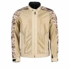Tessuto Traforate Giacca Helstons Stoner Mesh Beige Camo