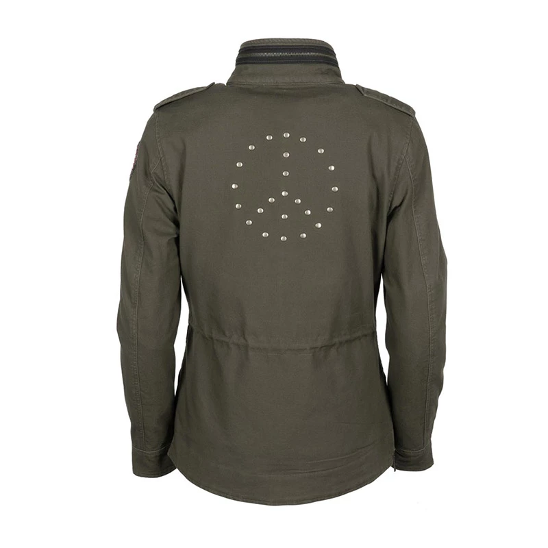 Tessuto Giacca Donna Helstons Tara Kaki 2 Tessuto Giacca Donna Helstons Tara Kaki - immagine 2