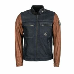 Tessuto Giacca Helstons Winston Blu Tan