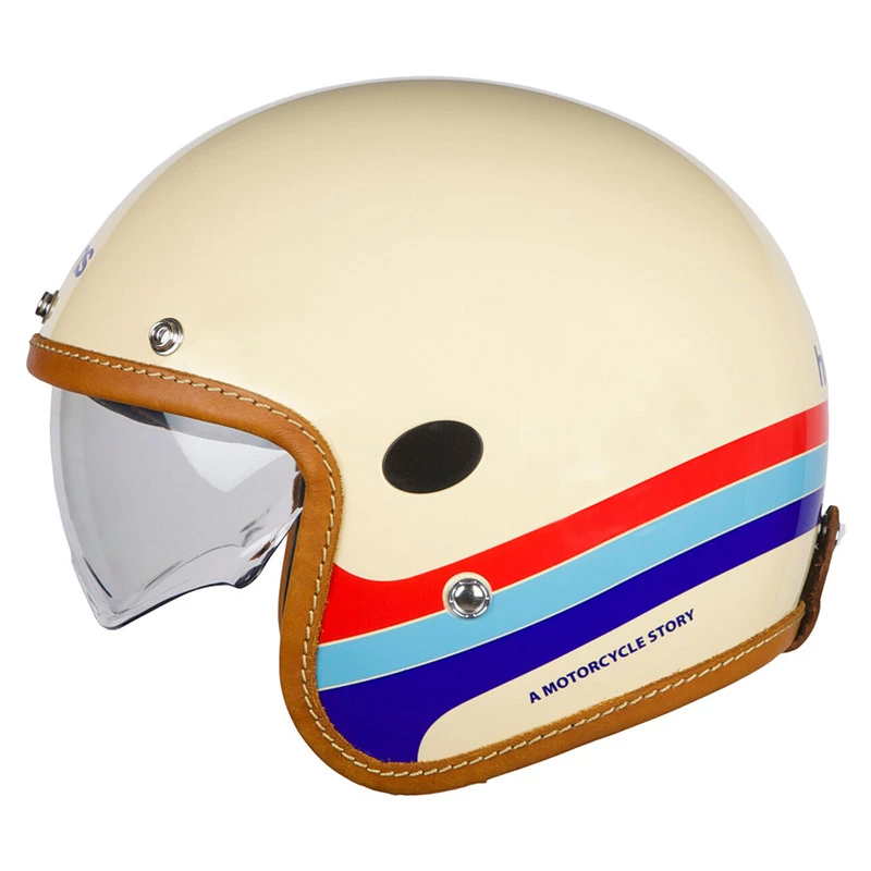Custom Casco Helstons Mora Beige 1 Custom Casco Helstons Mora Beige