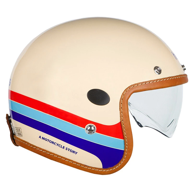 Custom Casco Helstons Mora Beige 2 Custom Casco Helstons Mora Beige - immagine 2