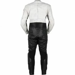 Pelle Intere Tuta Pelle Helstons Stirling Bianco Nero -Negozio di moto Helstons tuta stirling helstons retro